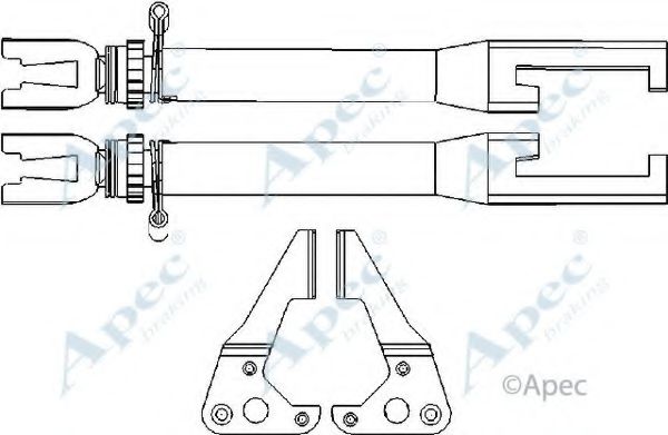 Система тяг и рычагов, тормозная система APEC braking ADB3022