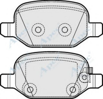 Комплект тормозных колодок, дисковый тормоз APEC braking PAD1923