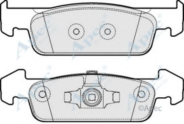 Комплект тормозных колодок, дисковый тормоз APEC braking PAD1945