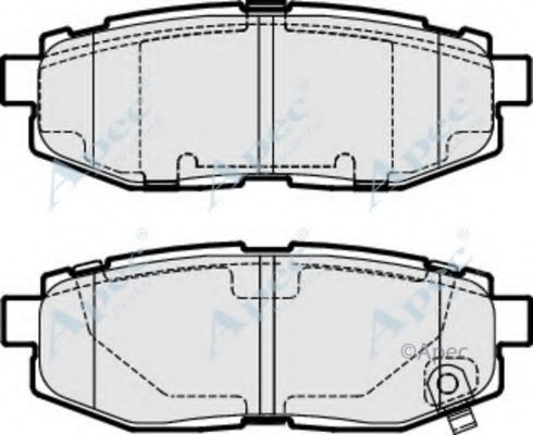 Комплект тормозных колодок, дисковый тормоз APEC braking PAD1954