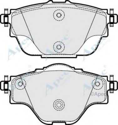 Комплект тормозных колодок, дисковый тормоз APEC braking PAD1976