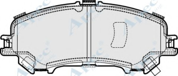 Комплект тормозных колодок, дисковый тормоз APEC braking PAD2032