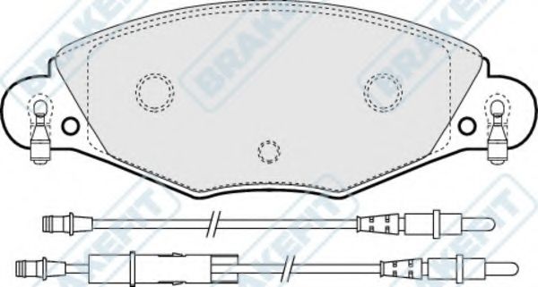 Комплект тормозных колодок, дисковый тормоз APEC braking PD3184