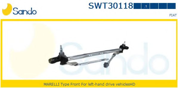 Система тяг и рычагов привода стеклоочистителя SANDO SWT30118.1