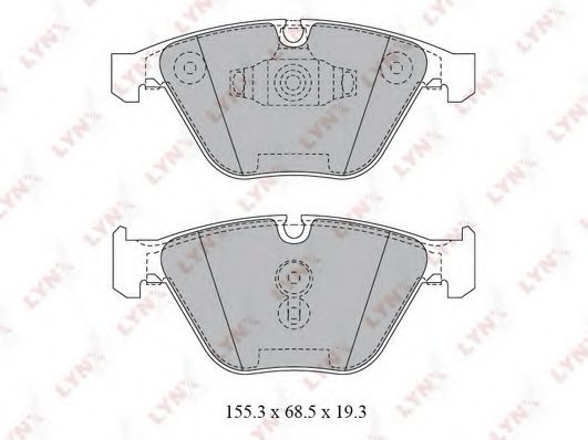 Комплект тормозных колодок, дисковый тормоз LYNXauto BD-1423