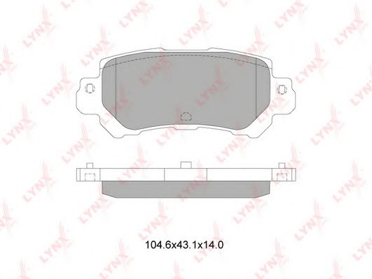 Комплект тормозных колодок, дисковый тормоз LYNXauto BD-5126