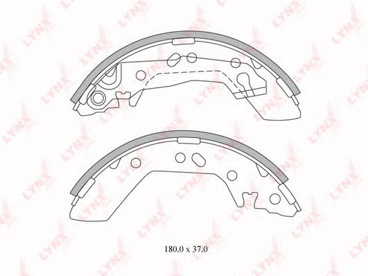 Комплект тормозных колодок LYNXauto BS-6301