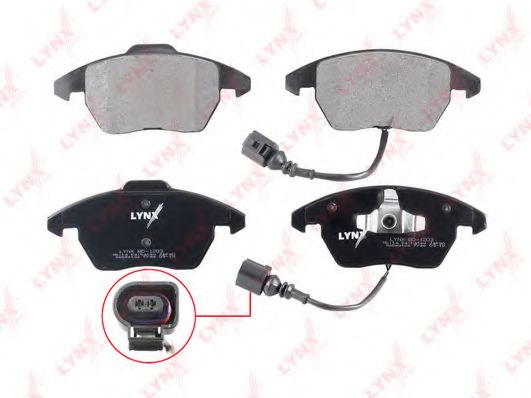Комплект тормозных колодок, дисковый тормоз LYNXauto BD1203