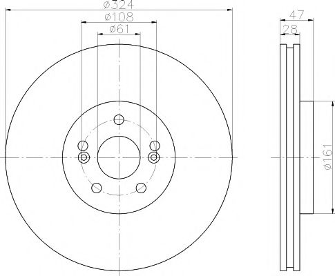 Тормозной диск HELLA PAGID 8DD 355 109-361