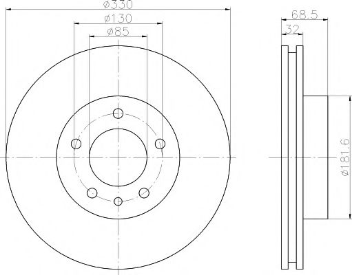 Тормозной диск HELLA PAGID 8DD 355 109-742