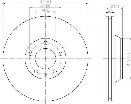 Тормозной диск HELLA PAGID 8DD 355 109-762