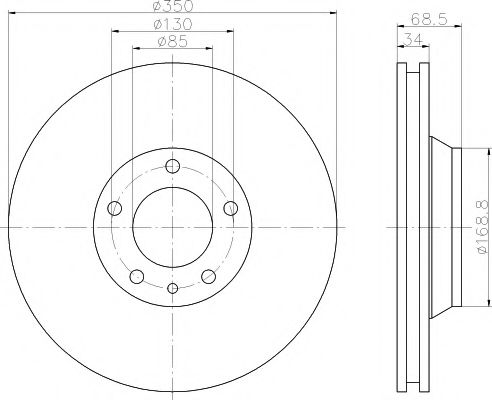 Тормозной диск HELLA PAGID 8DD 355 109-782