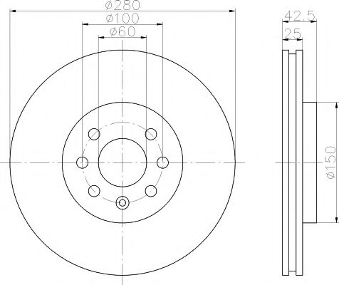 Тормозной диск HELLA PAGID 8DD 355 110-251