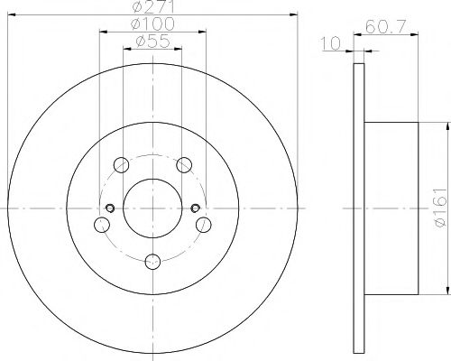 Тормозной диск HELLA PAGID 8DD 355 110-551