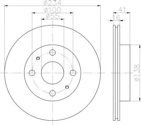 Тормозной диск HELLA PAGID 8DD 355 110-701