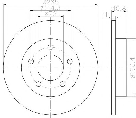 Тормозной диск HELLA PAGID 8DD 355 110-901