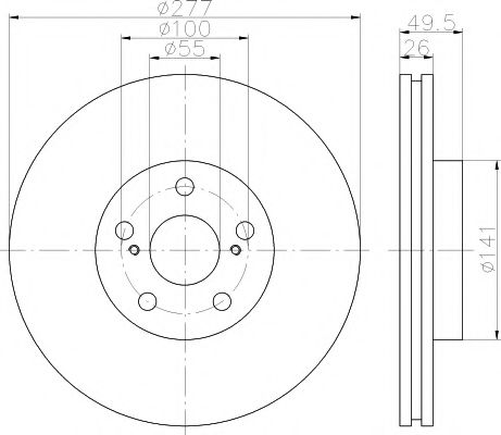 Тормозной диск HELLA PAGID 8DD 355 111-631