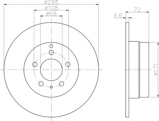 Тормозной диск HELLA PAGID 8DD 355 103-702