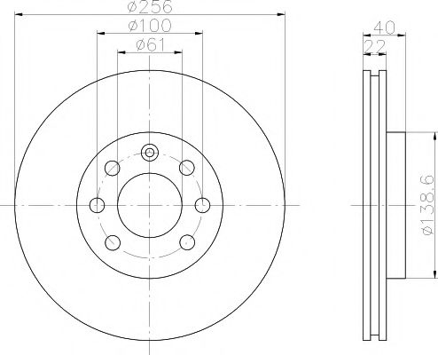 Тормозной диск HELLA PAGID 8DD 355 103-931
