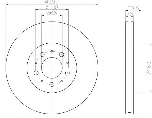 Тормозной диск HELLA PAGID 8DD 355 106-131