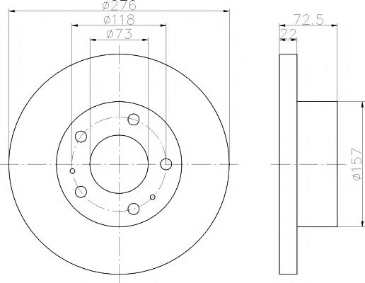 Тормозной диск HELLA PAGID 8DD 355 107-401