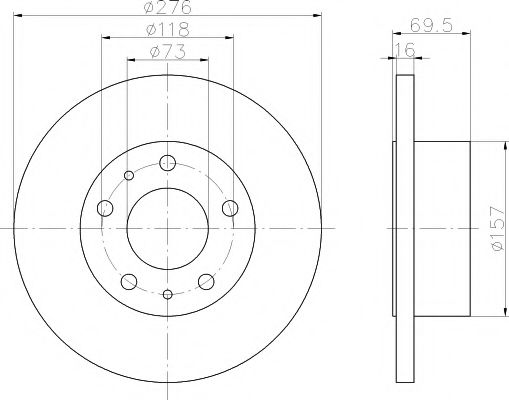 Тормозной диск HELLA PAGID 8DD 355 107-411