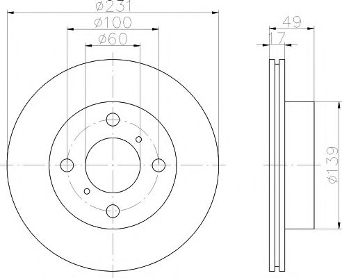 Тормозной диск HELLA PAGID 8DD 355 108-571