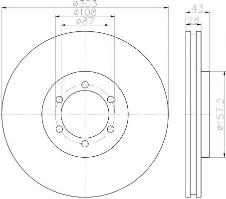 Тормозной диск HELLA PAGID 8DD 355 115-721