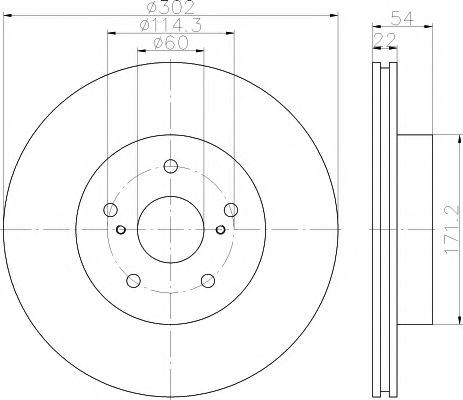 Тормозной диск HELLA PAGID 8DD 355 115-751