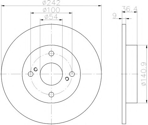 Тормозной диск HELLA PAGID 8DD 355 115-821