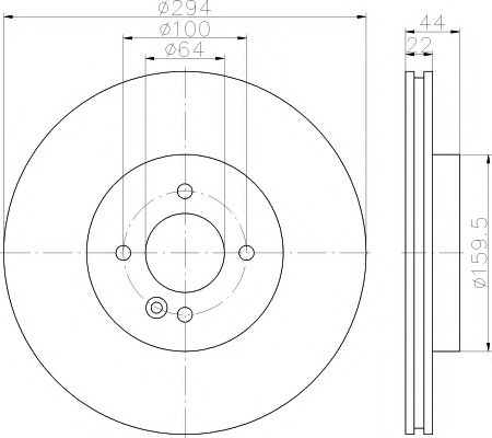 Тормозной диск HELLA PAGID 8DD 355 115-871