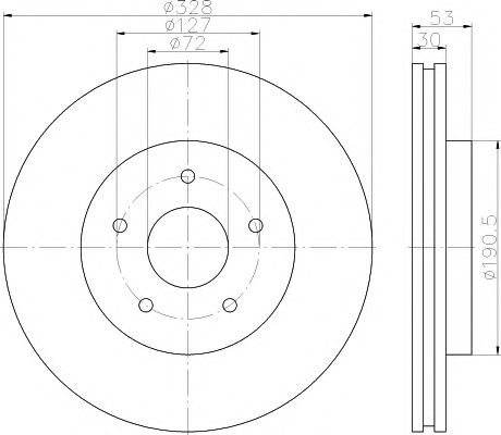 Тормозной диск HELLA PAGID 8DD 355 115-921