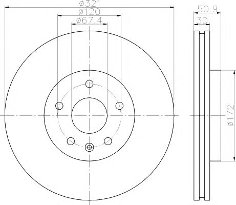 Тормозной диск HELLA PAGID 8DD 355 116-041