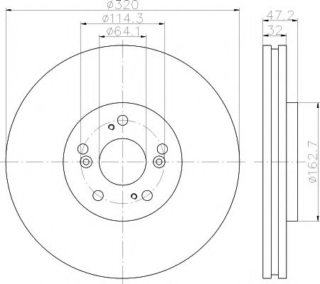 Тормозной диск HELLA PAGID 8DD 355 116-091