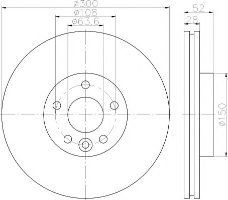 Тормозной диск HELLA PAGID 8DD 355 116-221