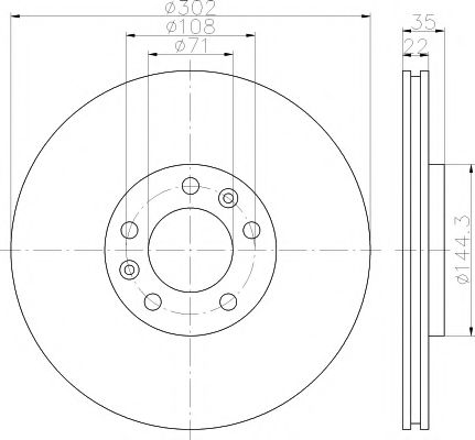 Тормозной диск HELLA PAGID 8DD 355 116-231