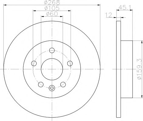 Тормозной диск HELLA PAGID 8DD 355 116-581