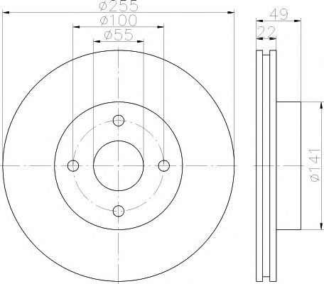 Тормозной диск HELLA PAGID 8DD 355 117-031