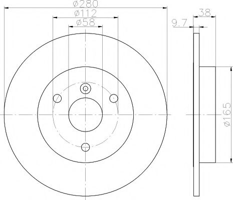 Тормозной диск HELLA PAGID 8DD 355 113-562