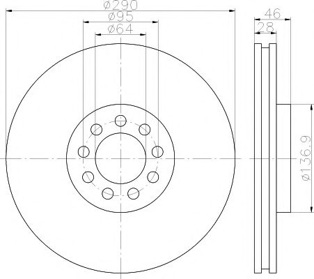 Тормозной диск HELLA PAGID 8DD 355 117-461