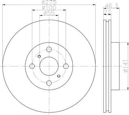 Тормозной диск HELLA PAGID 8DD 355 113-591