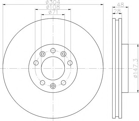 Тормозной диск HELLA PAGID 8DD 355 113-671