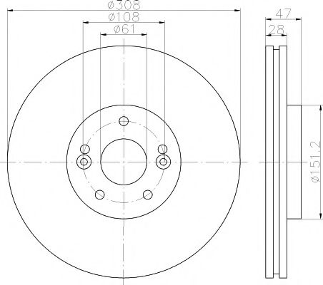 Тормозной диск HELLA PAGID 8DD 355 113-741