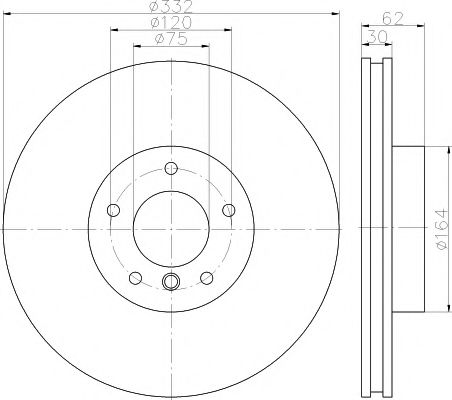 Тормозной диск HELLA PAGID 8DD 355 122-892