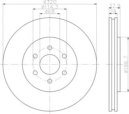 Тормозной диск HELLA PAGID 8DD 355 119-001