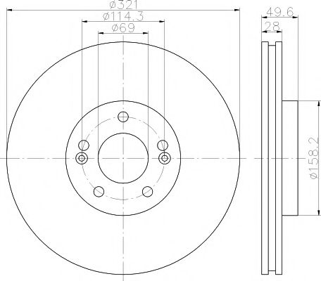 Тормозной диск HELLA PAGID 8DD 355 118-161