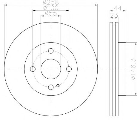 Тормозной диск HELLA PAGID 8DD 355 114-541