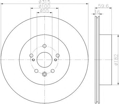 Тормозной диск HELLA PAGID 8DD 355 114-811