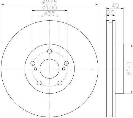 Тормозной диск HELLA PAGID 8DD 355 115-081