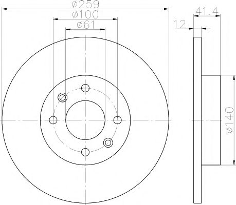 Тормозной диск HELLA PAGID 8DD 355 115-271